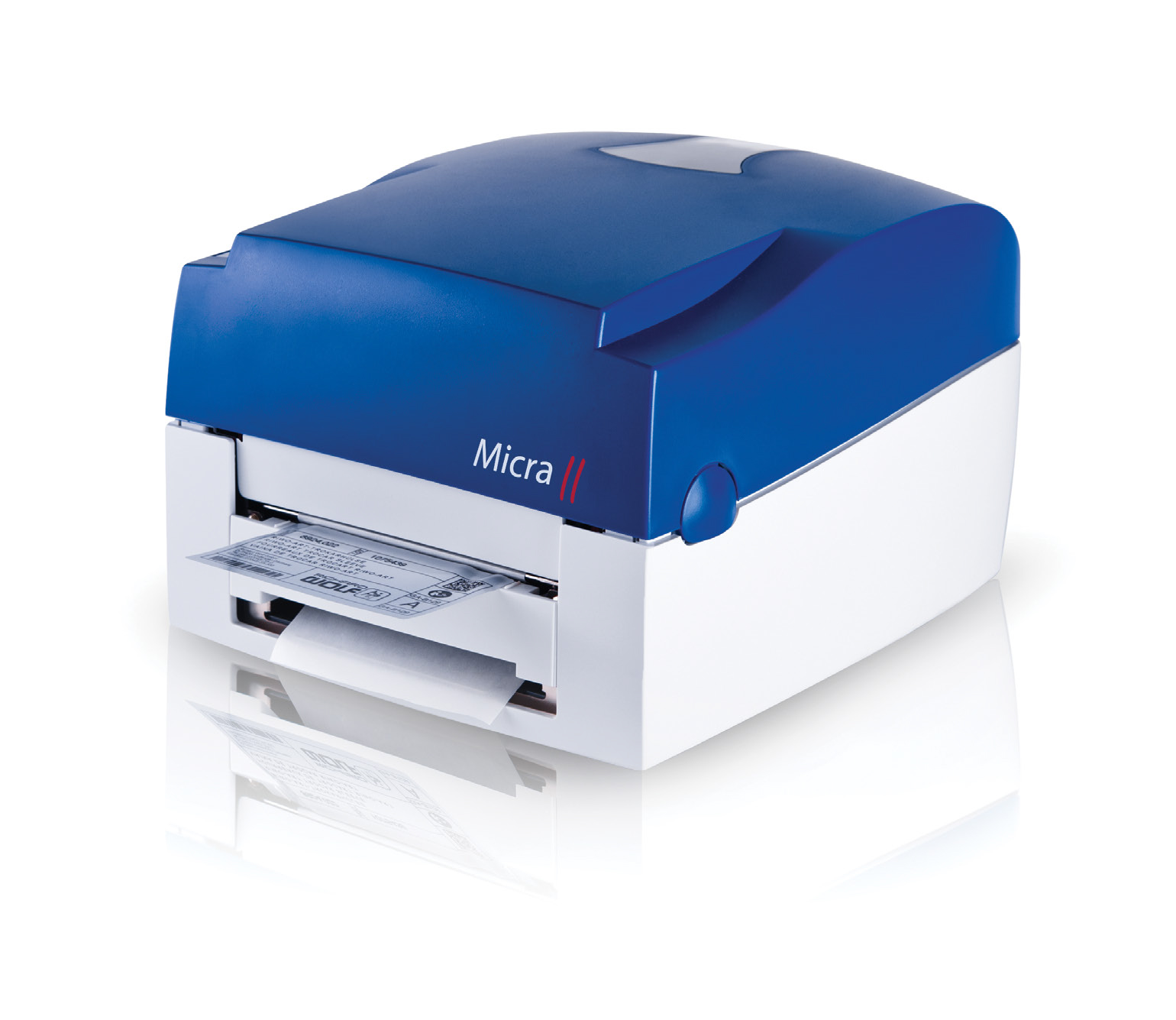 Carl Valentin Micra II : design compact et impression thermique directe ou transfert thermique.