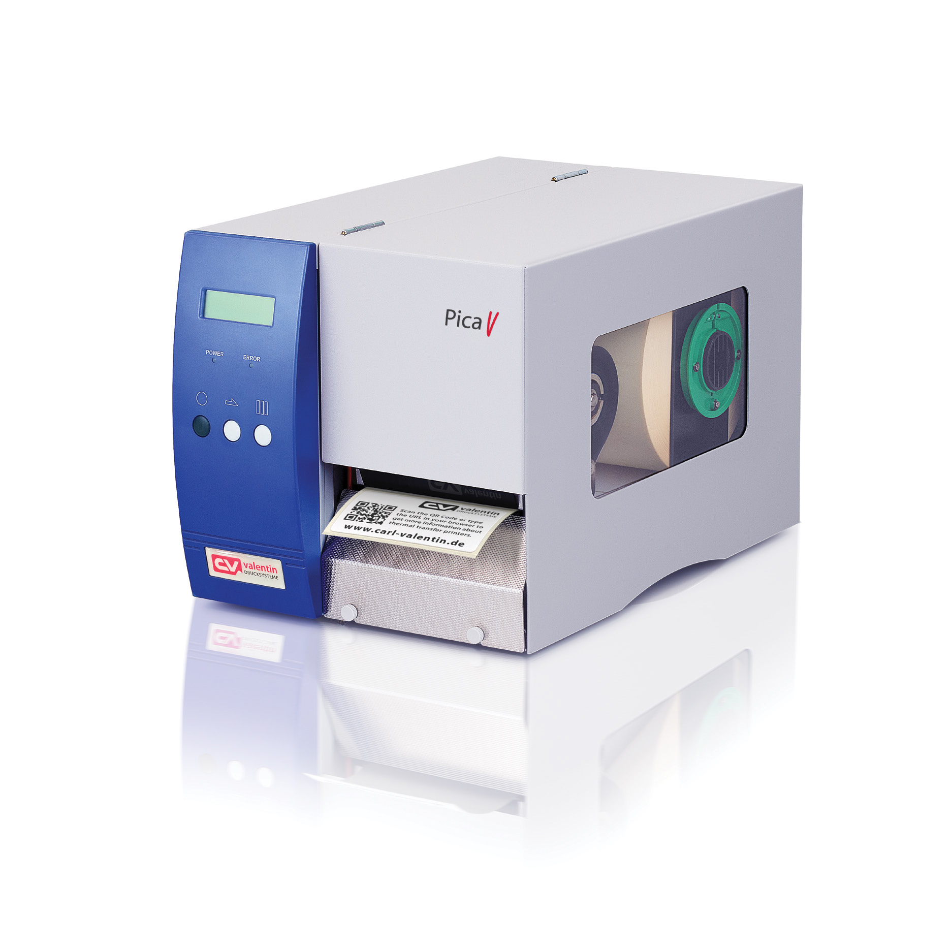Imprimante d'étiquettes Pica V – Carl Valentin : compacte, fiable et facile à utiliser.